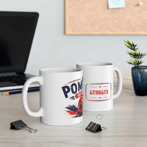 mug pompier qui déchire personnalisé