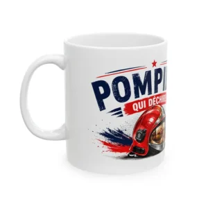 mug pompier qui déchire personnalisé