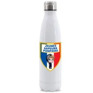 Gourde bouteille isotherme écusson mascotte JSP jeune sapeur pompier