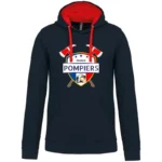 Sweat shirt sapeurs pompiers avec écusson.