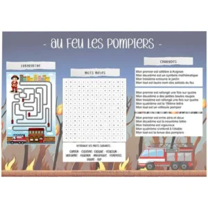 Set de table pompiers