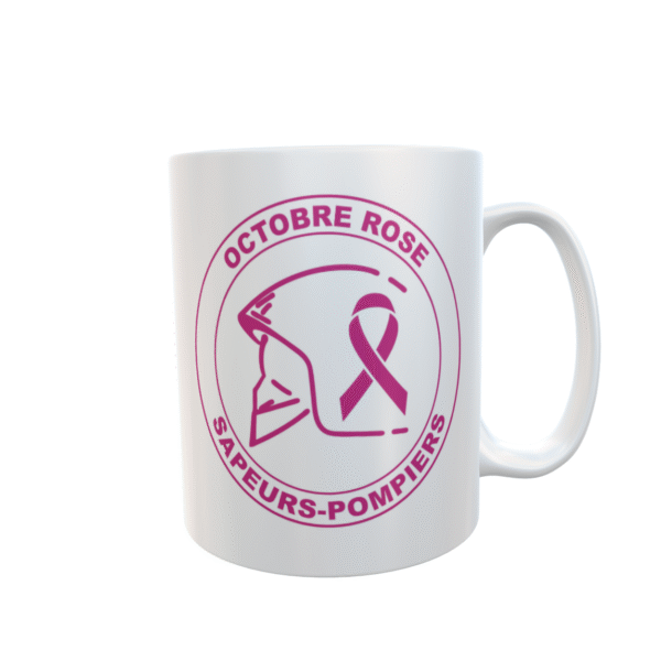 Mug octobre rose sapeurs pompiers