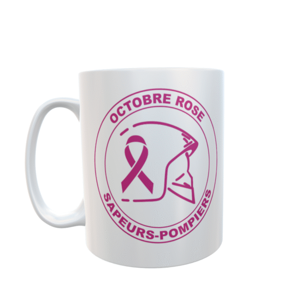 Mug octobre rose sapeurs pompiers