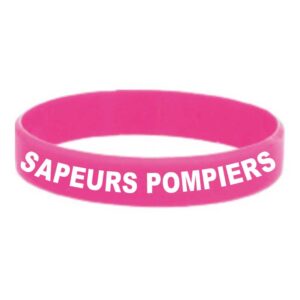 Bracelet octobre rose sapeurs pompiers