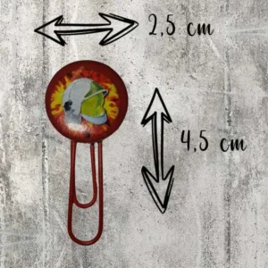 Lot de 5 trombones sur le thème des pompiers. Peut également servir de marque page.