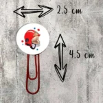 Lot de 5 trombones sur le thème des pompiers. Peut également servir de marque page.