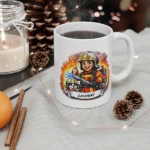 Mug pompier style cartoon - bandes dessinées