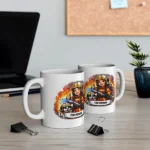Mug pompière style cartoon - bandes dessinées
