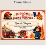 Diplôme du jeune pompier pour les journées portes ouvertes de votre CS