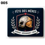Magnet pompier sur le thème de la fête des mères. A offrir à une maman pompière.