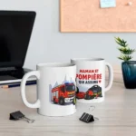 Mug pour la fête des mères pompiers. Mug fête des mères pomières