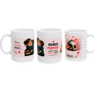 Mug pour la fête des mères pompiers. Mug fête des mères pomières