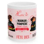 Mug Fête des mères pompiers - Mon héroine avec petit garçon