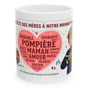 Un mug pompier pour dire Merci Maman