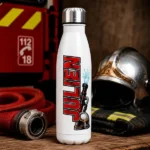 Gourde bouteille isotherme pompiers de la Team anti-deshydratation. Personnalisable gratuitement.