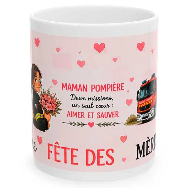 mug-double-mission-face_resultat Mug Fête des mères pompiers - Double mission pour une maman pompière