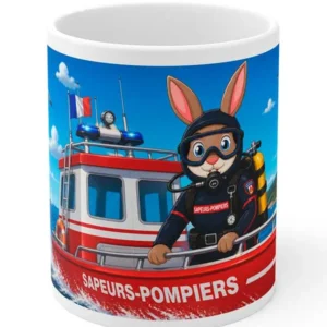 Mug Pompier "Pompélo plongeur scaphandrier" en exclusivité à la Boutique des Pompiers