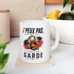 Mug pompier J'peux pas de garde en exclusivité pour la boutique des pompiers.