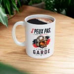 Mug pompier J'peux pas de garde en exclusivité pour la boutique des pompiers.