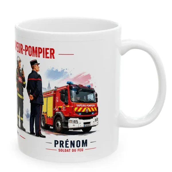 Mug pompier, du rêve d'enfant à sapeur pompier. Exclusivité pour la boutique des pompiers