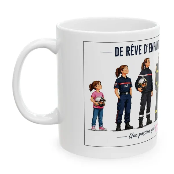 Mug pompier, du rêve d'enfant à sapeur pompier. Exclusivité pour la boutique des pompiers