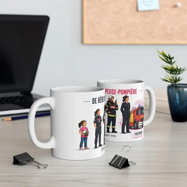 Mug pompier, du rêve d'enfant à sapeur pompier. Exclusivité pour la boutique des pompiers