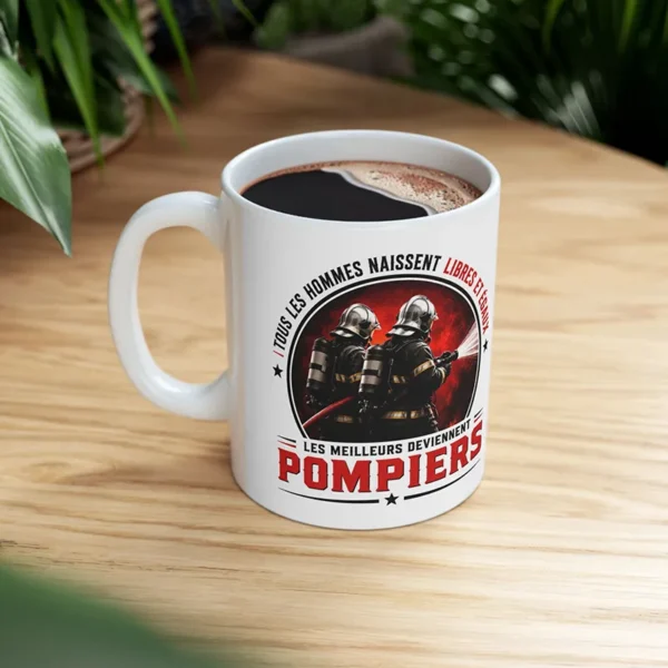 Mug Les meilleurs deviennent pompiers - une exclusivité pour La Boutique des Pompiers