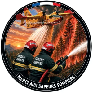 Autocollants Merci Aux Pompiers