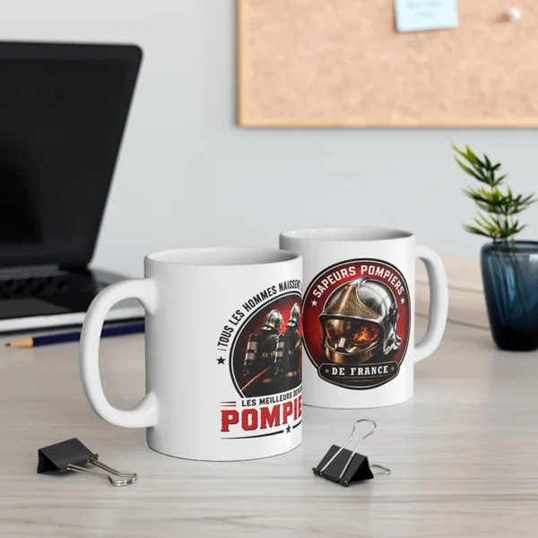 Mug Les meilleurs deviennent pompiers - une exclusivité pour La Boutique des Pompiers
