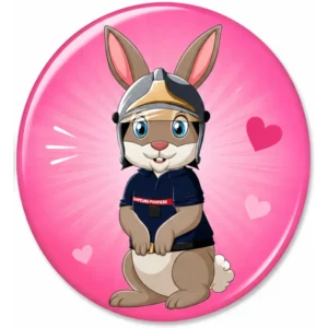 Badge Pompélo Octobre Rose pour sapeurs pompiers