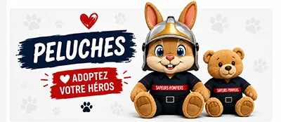 Découvrez les peluches de la boutique des pompiers