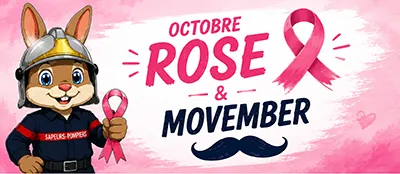 Objets pour Octobre Rose Movember pour les pompiers