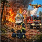 Puzzle Pompélo Feux de Forêt. Spécialité FDF pour les soldats du feu et les pompiers
