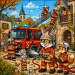 Puzzle Pompélo Incendie, secours à personne. Spécialité Incendiepour les soldats du feu et les pompiers