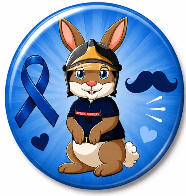 Badge Movember Pompier Pompélo