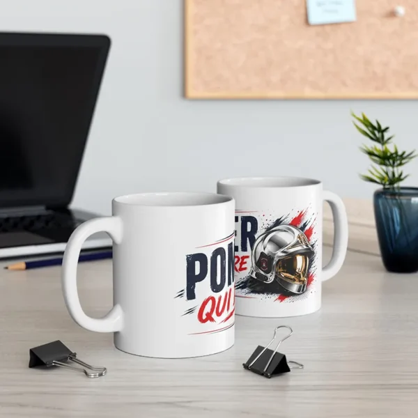 mug pompier qui déchire personnalisé
