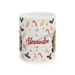 Mug de Noël pour pompiers avec casque F1 et sucre d'orge