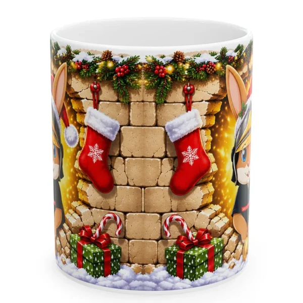 Mug lapin pompier Pompélo à offrir à Noël.
