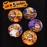 badges sur le thème d'halloween pompeirs