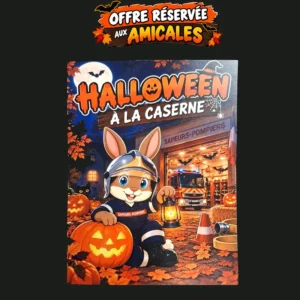 Lot cartes postales Halloween pompiers pour caserne