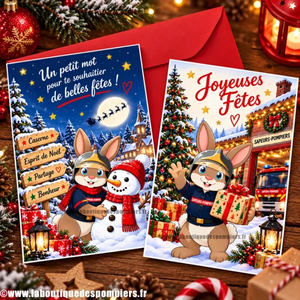 Découvrez notre kit de noël personnalisé sur le thème des pompiers.