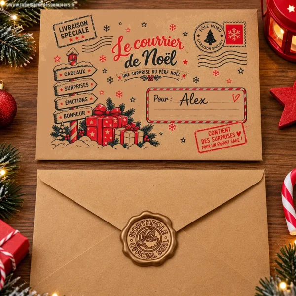 Découvrez notre kit de noël personnalisé sur le thème des pompiers.