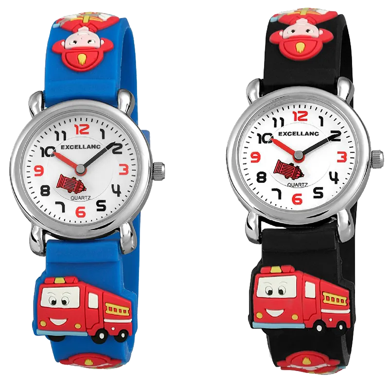 montre 2 coloris pompiers enfants Montre pour les petits fans de pompiers