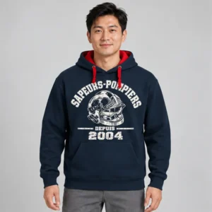 sweat shirt capuche pompiers date engagement