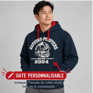 sweat shirt capuche pompiers date engagement
